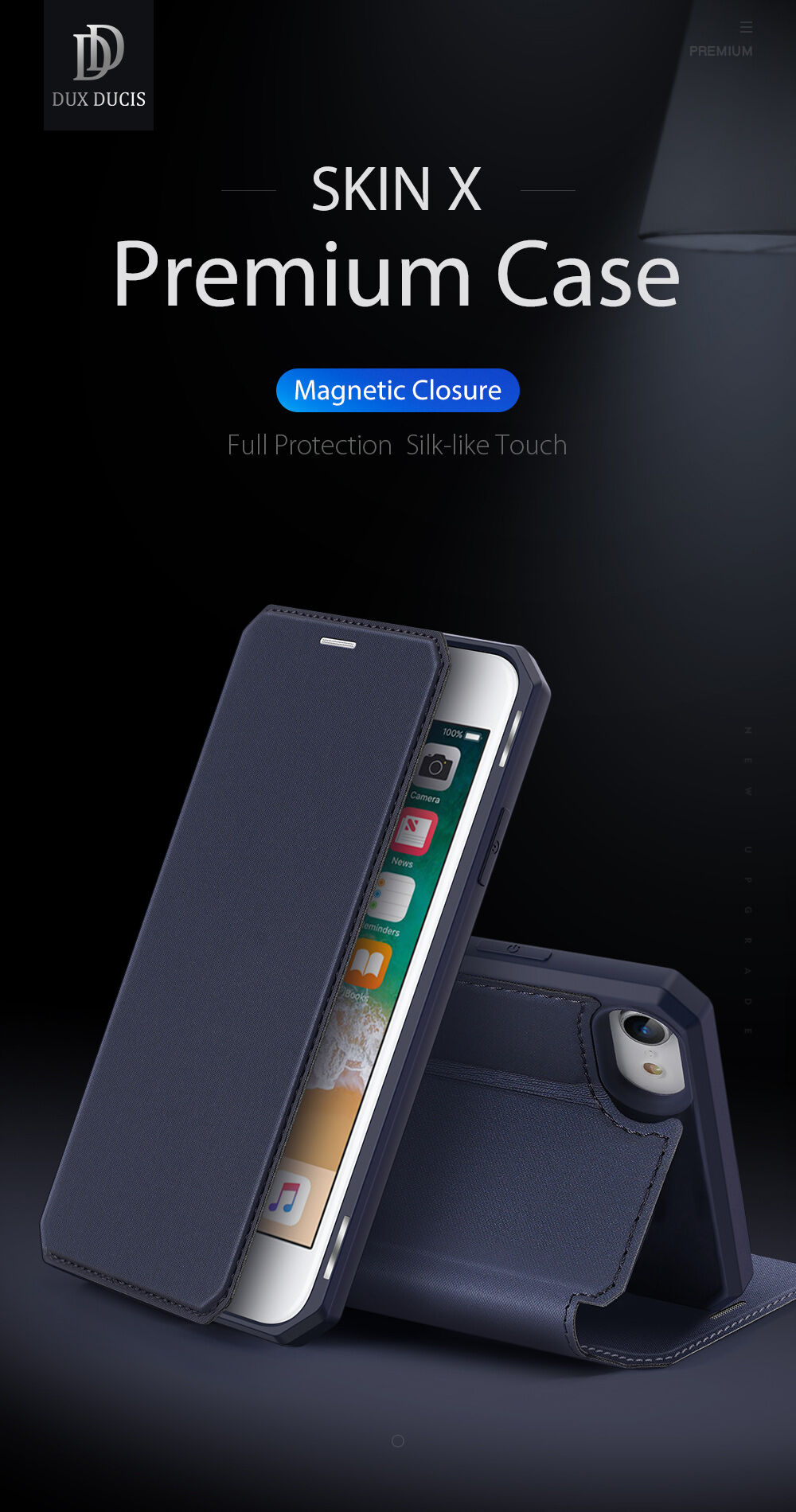 Dux Ducis husă tip portofel pentru iPhone 7 / 8 / SE (2020/2022) - negru
