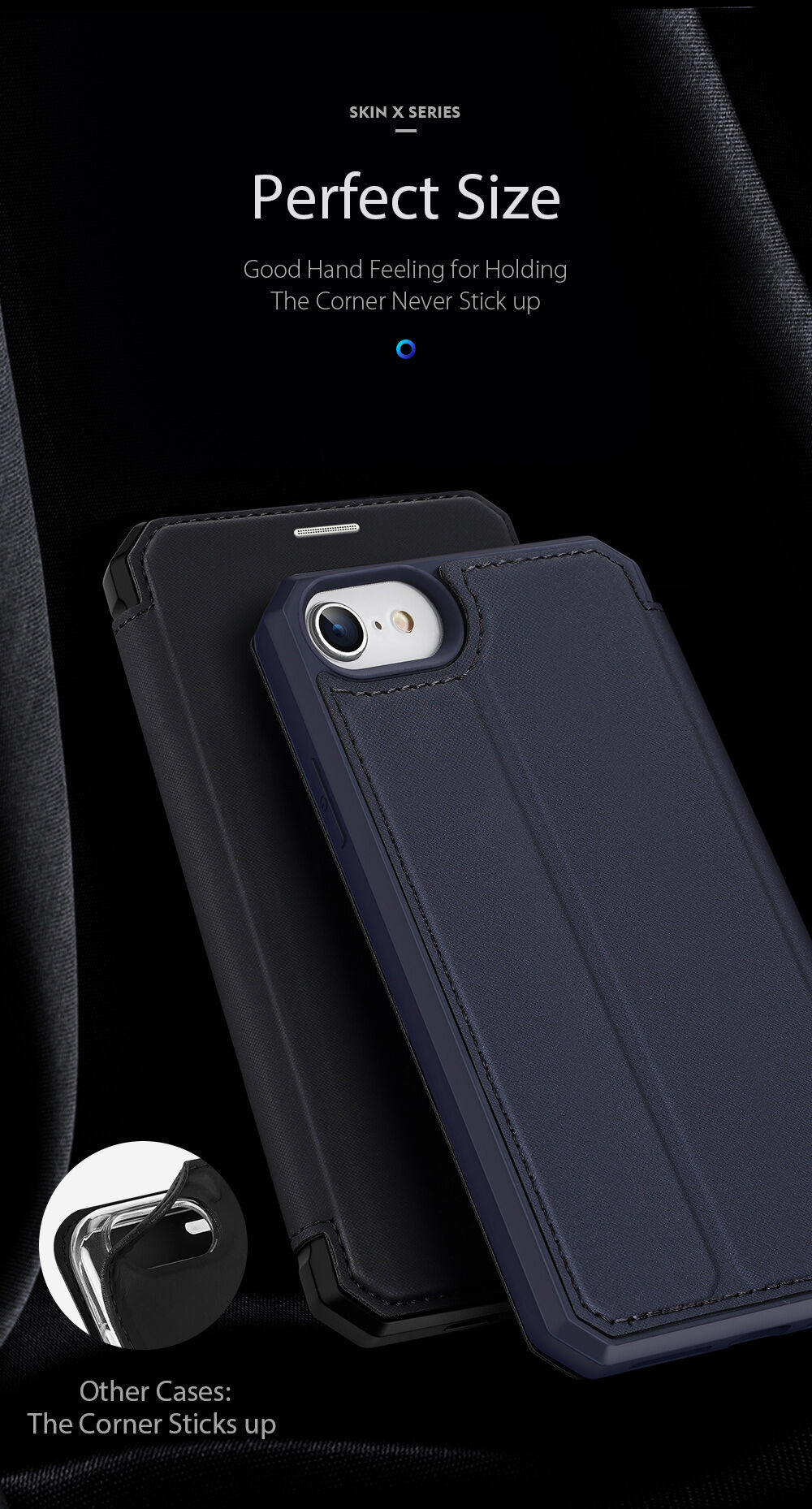 Dux Ducis husă tip portofel pentru iPhone 7 / 8 / SE (2020/2022) - negru