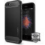 Carcasă rezistentă Spigen Armor, pentru Apple iPhone SE (2016) / 5S / 5 - negru