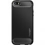 Carcasă rezistentă Spigen Armor, pentru Apple iPhone SE (2016) / 5S / 5 - negru