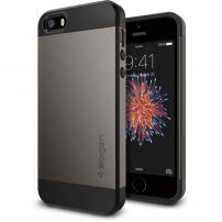 Carcasă subţire de protecţie Spigen Armor, pentru Apple iPhone SE (2016) / 5S - gri