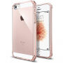 Carcasă de protecţie Spigen Crystal Shell, din policarbonat, pentru Apple iPhone SE (2016) / 5S - transparent roz