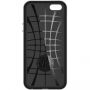 Carcasă exclusivistă de protecţie Spigen Neo, pentru Apple iPhone SE (2016) / 5S - černě argintiu