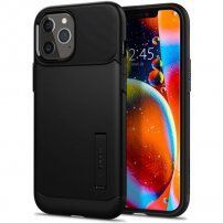 Spigen Slim Armor carcasă cu stativ pentru iPhone 12 Pro Max - negru