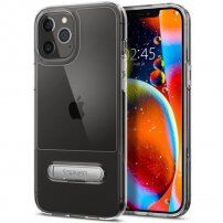 Spigen Slim Armor Essential carcasă cu stativ pentru iPhone 12 Pro Max - transparent