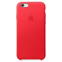 Carcasă originală din piele, pentru Apple iPhone 6S Plus - roşu