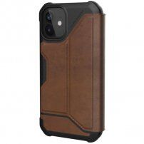 UAG Metropolis LTHR husă flip pentru iPhone 12 mini - maro