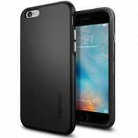 Carcasă ultra subţire rezistentă Spigen, pentru Apple iPhone 6S / 6 - negru