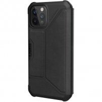 UAG Metropolis LTHR husă flip pentru iPhone 12 / 12 Pro - negru