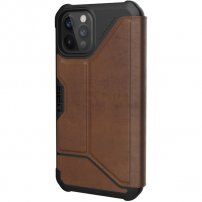 UAG Metropolis LTHR husă flip pentru iPhone 12 / 12 Pro - maro