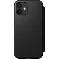 Nomad Folio husă flip din piele pentru iPhone 12 mini - negru