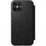 Nomad Folio husă flip din piele pentru iPhone 12 / 12 Pro - negru