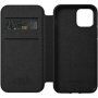 Nomad Folio husă flip din piele pentru iPhone 12 / 12 Pro - negru