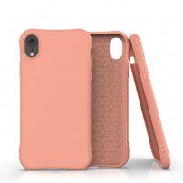 Carcasă durabilă mată din plastic moale pentru iPhone XR - portocaliu