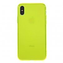 Carcasă fosforescentă din plastic moale pentru iPhone X / XS - galben
