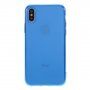 Carcasă fosforescentă din plastic moale pentru iPhone X / XS - albastru