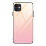 Carcasă cu partea din spate din sticlă pentru iPhone 12 / 12 Pro - roz-auriu