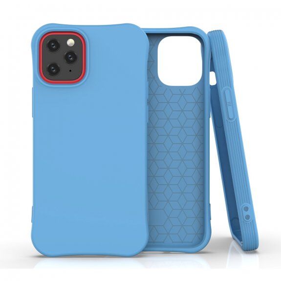 Carcasă moale și mată pentru iPhone 12 mini - albastru