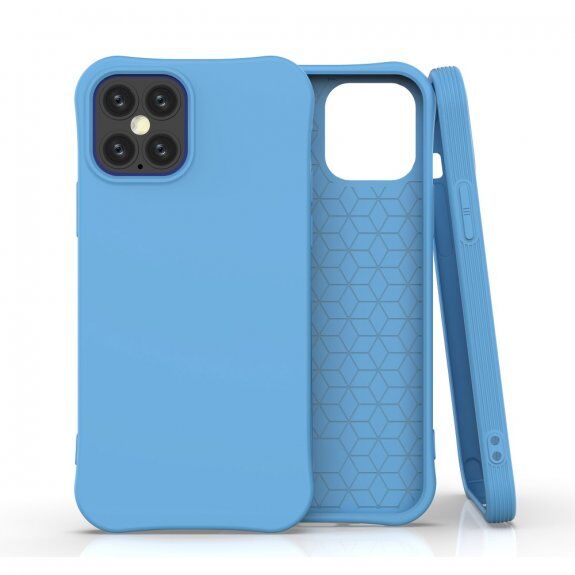 Carcasă moale și mată pentru iPhone 12 / 12 Pro - albastru