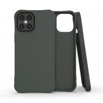 Carcasă moale și mată pentru iPhone 12 Pro Max - verde închis