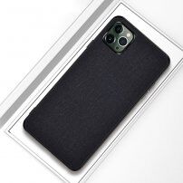 Carcasă cu suprafață textilă pentru iPhone 12 mini - negru
