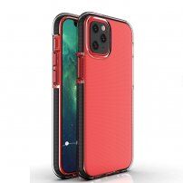 Carcasă transparentă cu cadru colorat din plastic moale pentru iPhone 12 mini - negru