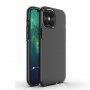 Carcasă transparentă cu cadru colorat din plastic moale pentru iPhone 12 Pro Max - negru