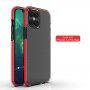 Carcasă transparentă cu cadru colorat din plastic moale pentru iPhone 12 Pro Max - roșu