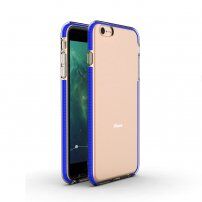 Carcasă transparentă cu cadru colorat din plastic moale pentru iPhone 6 Plus / 6S Plus - albastru