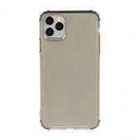 Carcasă transparentă din plastic moale cu colțuri întărite pentru iPhone 12 Pro Max - negru