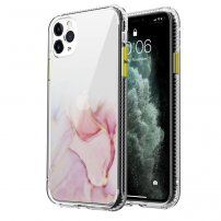 Carcasă din marmură rezistentă la zgârieturi pentru iPhone 11 Pro Max - roz