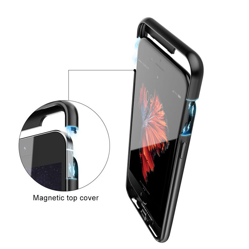 Carcasă cu baterie externă 4000 mAh pentru iPhone 6 / 6S / 7 / 8 / SE (2020/2022) - negru