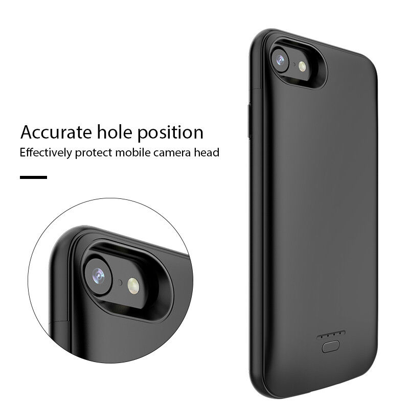 Carcasă cu baterie externă 4000 mAh pentru iPhone 6 / 6S / 7 / 8 / SE (2020/2022) - negru