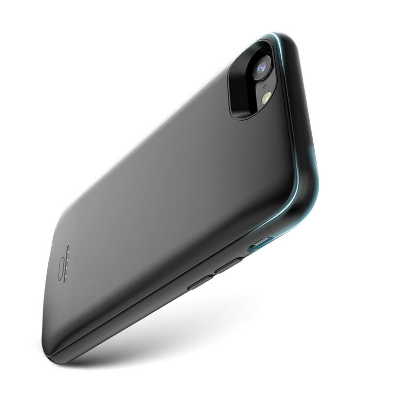 Carcasă cu baterie externă 4000 mAh pentru iPhone 6 / 6S / 7 / 8 / SE (2020/2022) - negru
