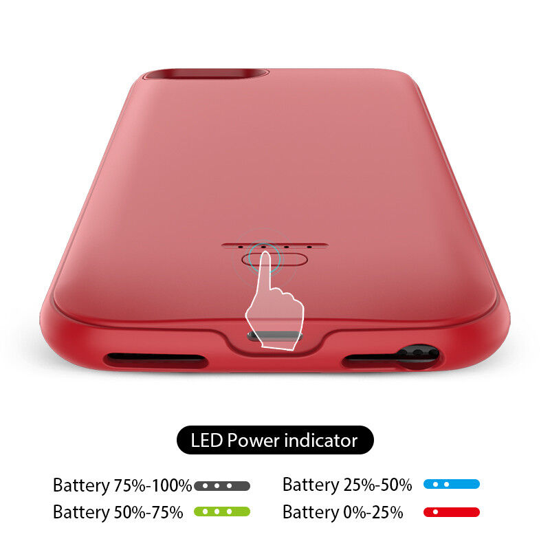 Carcasă cu baterie externă 4000 mAh pentru iPhone 6 / 6S / 7 / 8 / SE (2020/2022) - negru