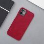 Nillkin Qin husă tip portofel din piele PU pentru iPhone 12 mini - roșu