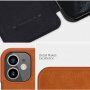 Nillkin Qin husă tip portofel din piele PU pentru iPhone 12 mini - maro