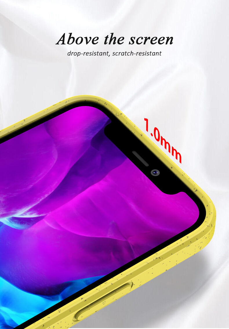 Carcasă mată ecologică degradabilă pentru iPhone 12 / 12 Pro - albastru