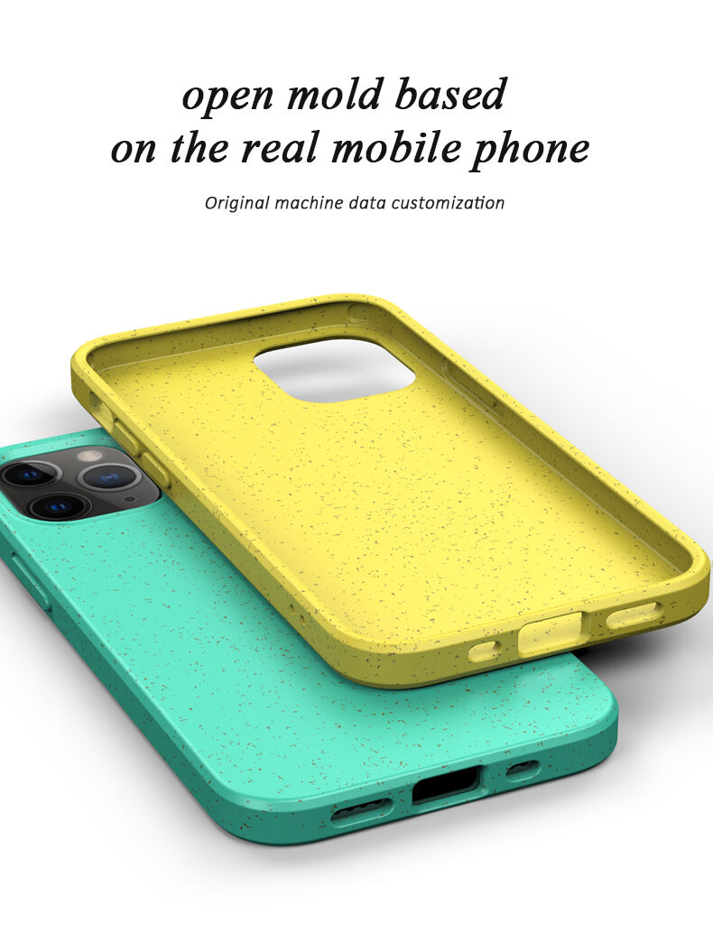 Carcasă mată ecologică degradabilă pentru iPhone 12 / 12 Pro - galben