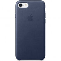 Carcasă originală din piele, pentru Apple iPhone 7 - albastru nocturn