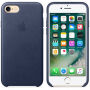 Carcasă originală din piele, pentru Apple iPhone 7 - albastru nocturn