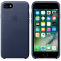 Carcasă originală din piele, pentru Apple iPhone 7 - albastru nocturn