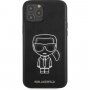 Karl Lagerfeld Embossed husă din piele PU pentru iPhone 12 Pro Max - negru