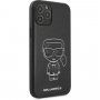 Karl Lagerfeld Embossed husă din piele PU pentru iPhone 12 Pro Max - negru