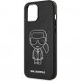 Karl Lagerfeld Embossed husă din piele PU pentru iPhone 12 Pro Max - negru