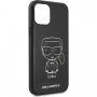 Karl Lagerfeld Embossed husă din piele PU pentru iPhone 12 Pro Max - negru