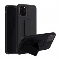 Husă cu funcție suport / mâner pentru iPhone 12 Pro Max - negru