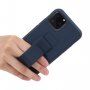 Husă cu funcție suport / mâner pentru iPhone 12 / 12 Pro - albastru închis