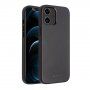 Qialino husă din piele pentru iPhone 12 / 12 Pro - negru
