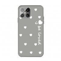Carcasă moale cu inimi pentru iPhone 12 / 12 Pro - gri